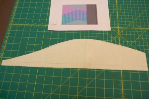 Cut out a paper template with shape you will use to shift your strips.