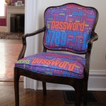 password chair upholstered by Jen Primack