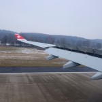 landing in Zurich, hardly any snow at the airport