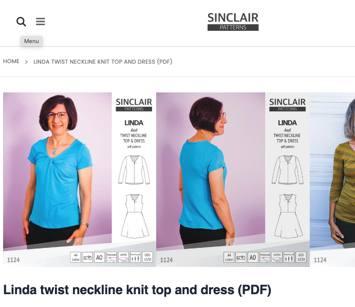 Bondi 22 knit classic fitted t-shirt (PDF) - Sinclair Patterns