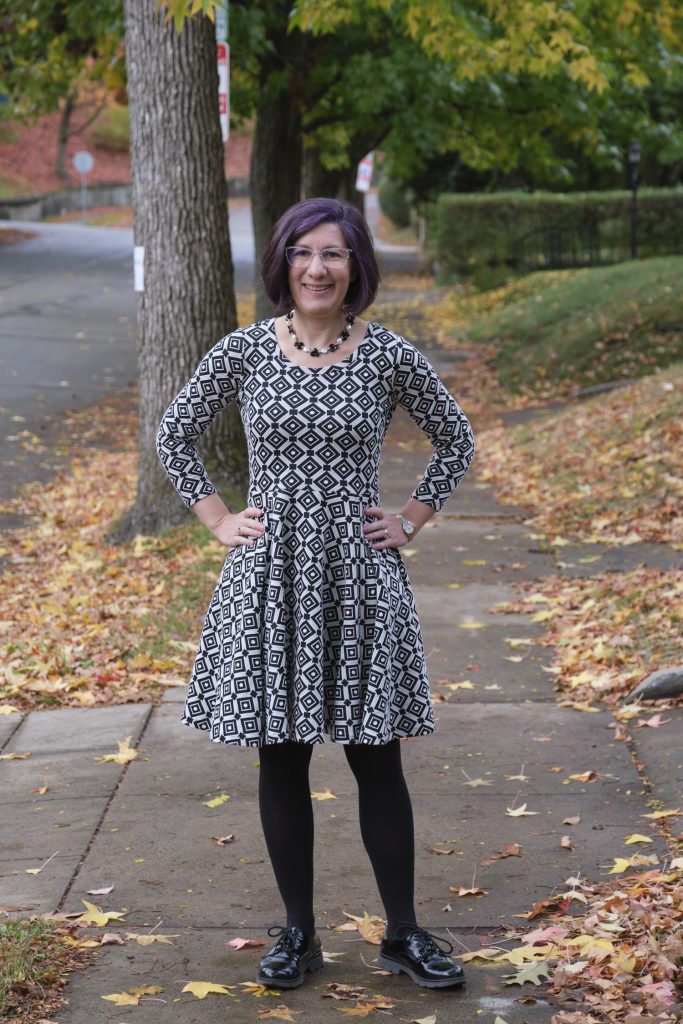 Blue Zone Planet Geometric Flounce Sleeve Blouse